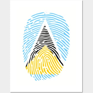 ST LUCIA FINGER PRINT - CARNIVAL CARIBANA TRINI PARTY DJ Posters and Art